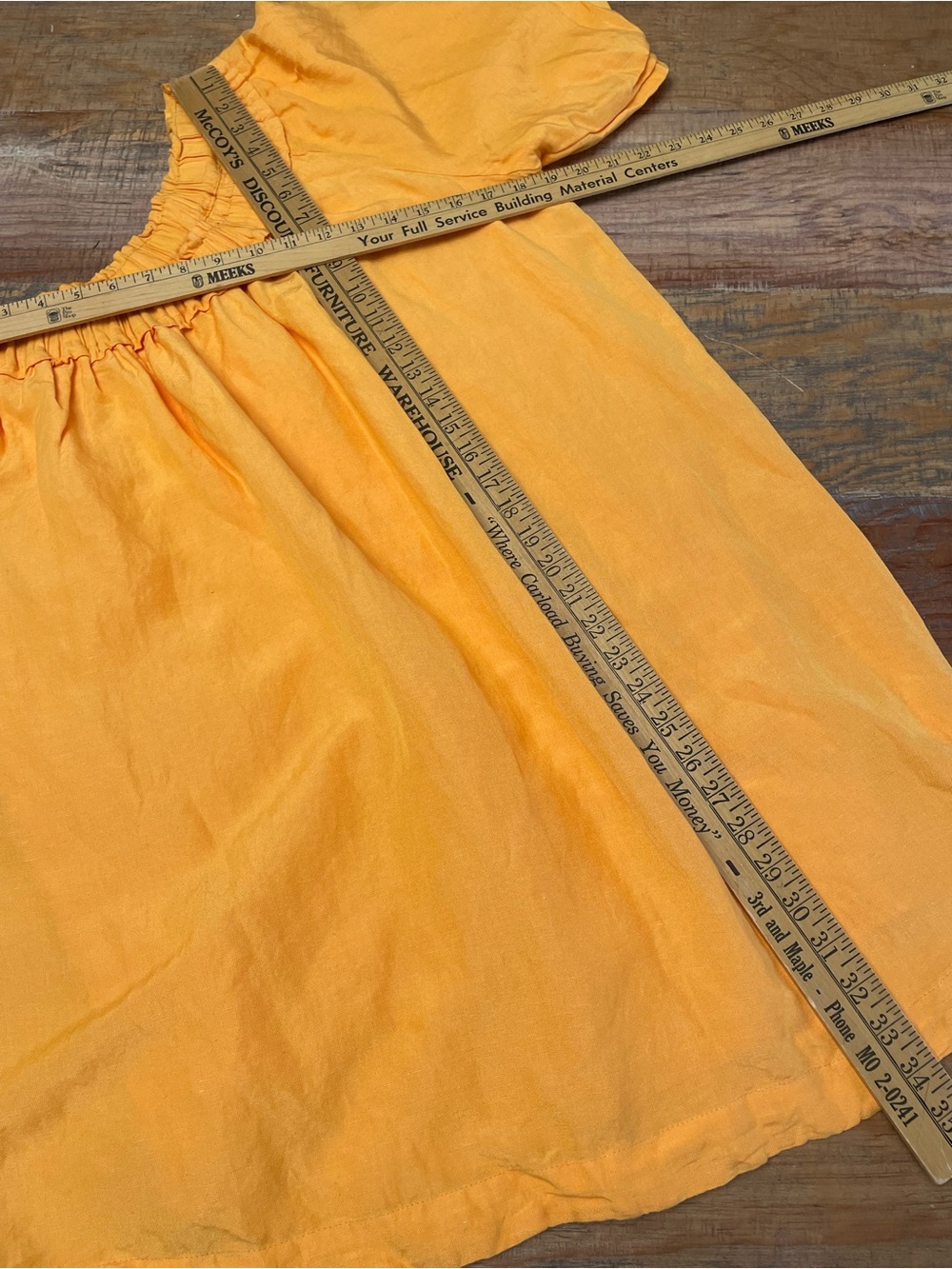NWT By Anthropologie medium One-Shoulder Waistless Mini Dress linen Mango - Picture 4 of 10